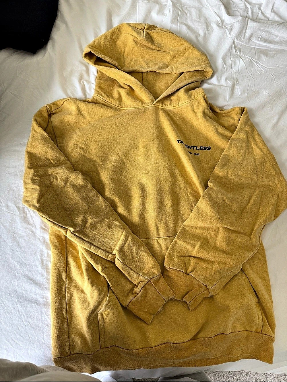 Talentless Circle Logo Hoodie Yellow Medium